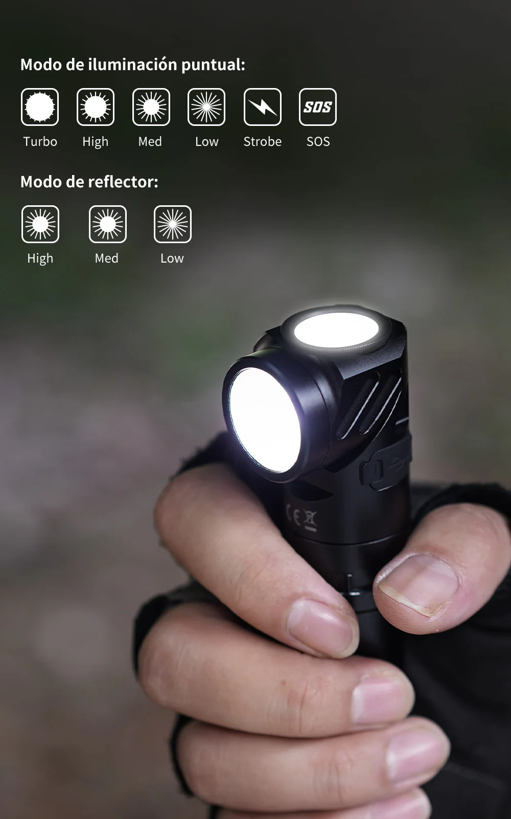 wuben L1 linterna tiene modos de iluminación doble